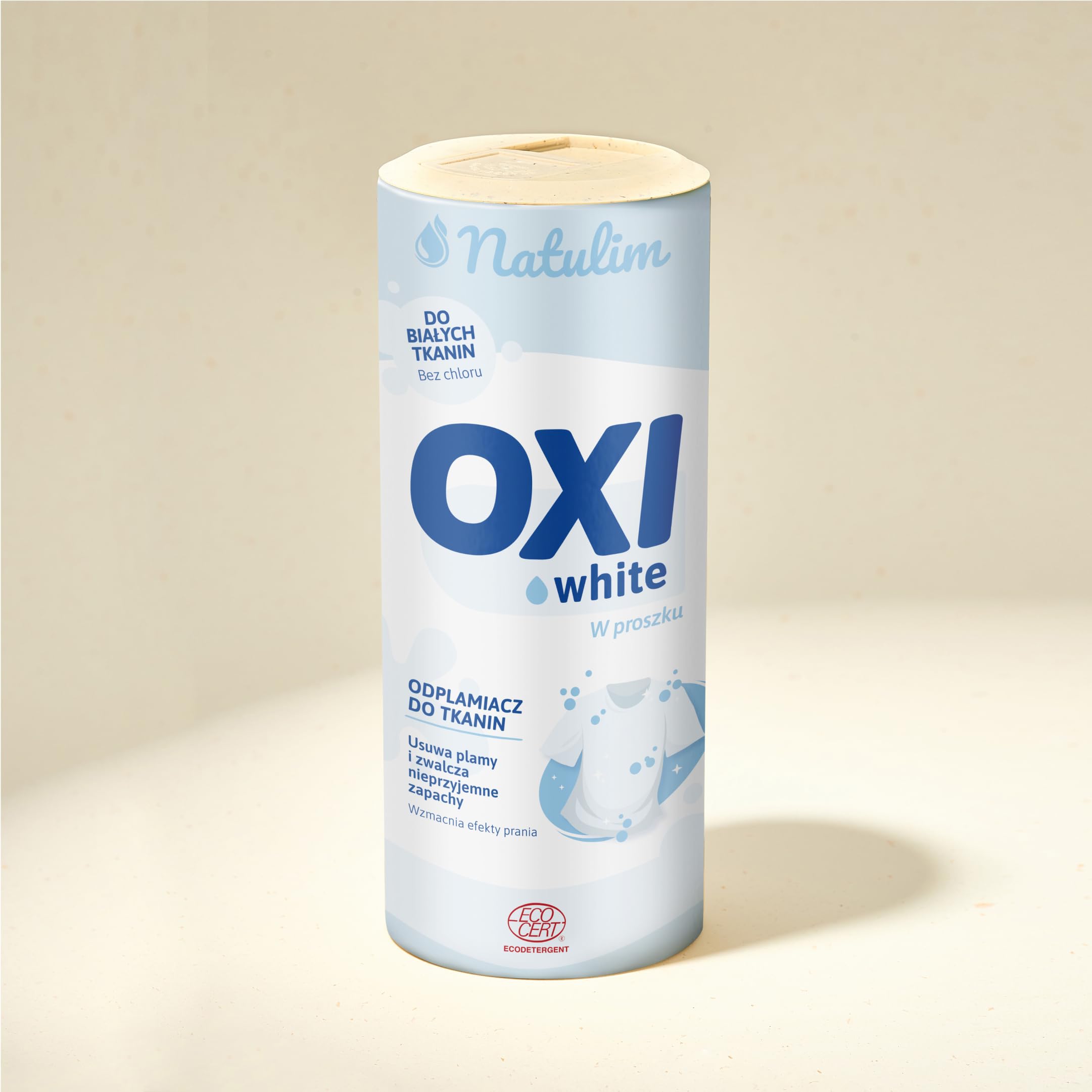 Natulim Oxi White - ekologiczny proszek wybielający - wzmacniacz prania efekt wybielania bez wybielacza - trudny odplamiacz - przyjazny dla środowiska - eliminuje nieprzyjemne zapachy 500 g