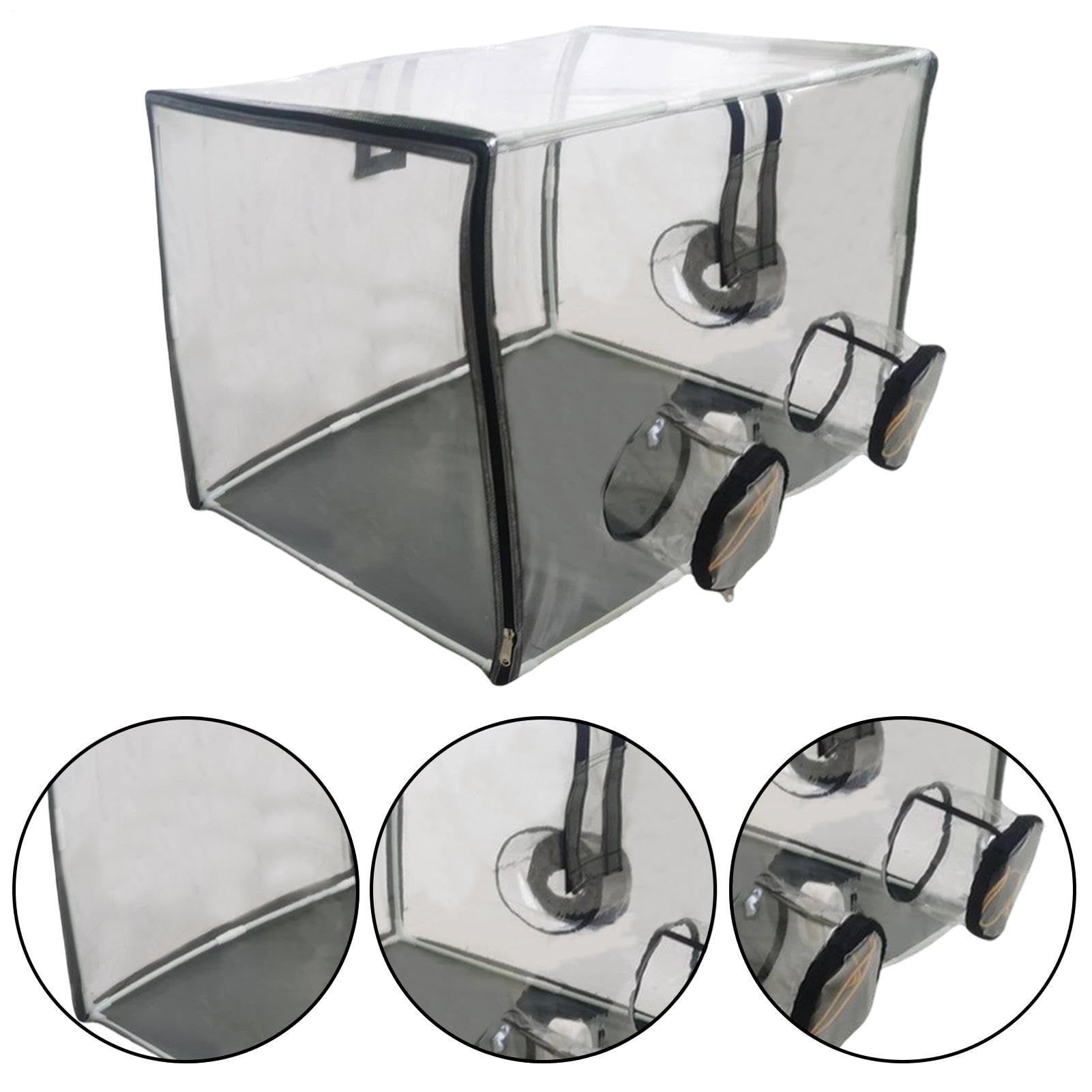 Mini-gewächshaus, Wasserdichtes UV-beständiges – Mini-gewächshaus, 31 | 5 x 19,69 x 19,69 Zoll Pilzzuchtschuppen Mit 3 Öffnungen Witwen Gartengeschenke Für Frauen Männer