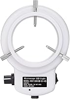 Vista 2 de Vision Scientific VMLIFR-09W Iluminador de luz de anillo ajustable blanco de 144 LED para microscopio estéreo