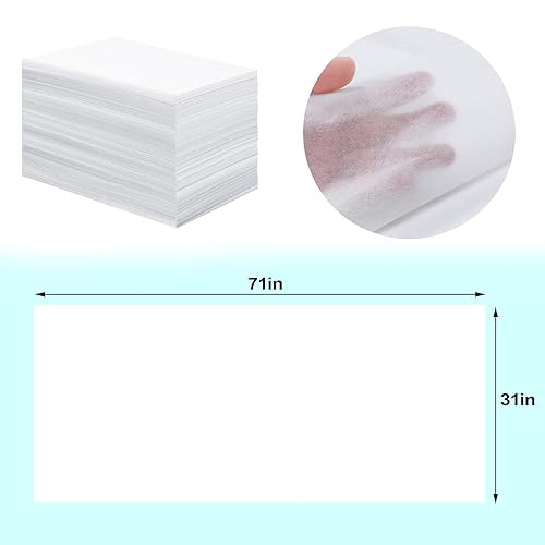 Miniatura 8 de 100 sábanas desechables, 31 x 71 pulgadas, impermeables, de tela no tejida, funda protectora transpirable para terapia de masaje, tatuaje, salón de