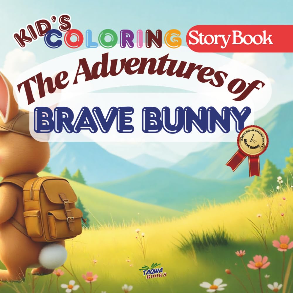 Coloring book of The Adventure of Bravy Bunny: kids coloring story book