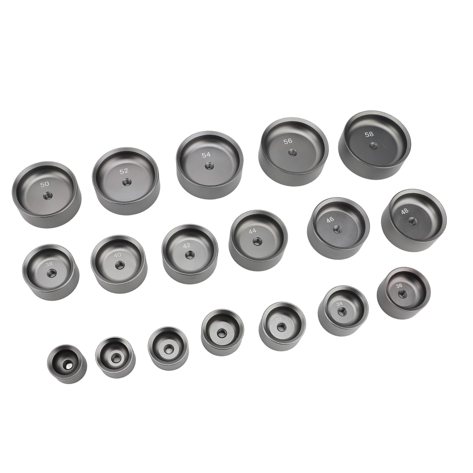 Generic 18 szt. Zestaw Pras do Zegarków Solidne Metalowe Narzędzia dla Zegarmistrzów i Hobbystów 24 Mm do 58 Mm