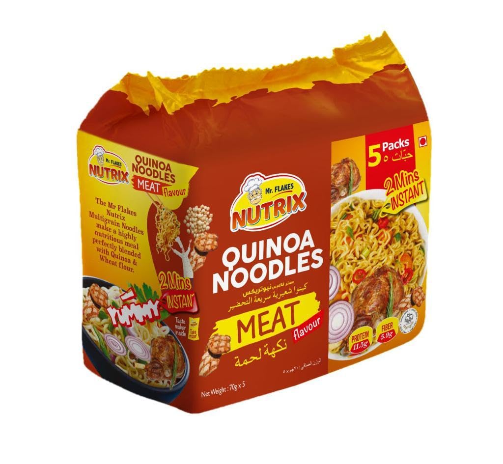 Mr Flakes Nutrix Quinoa Instant Noodles Meat Flavour 70 gm 5 Packs