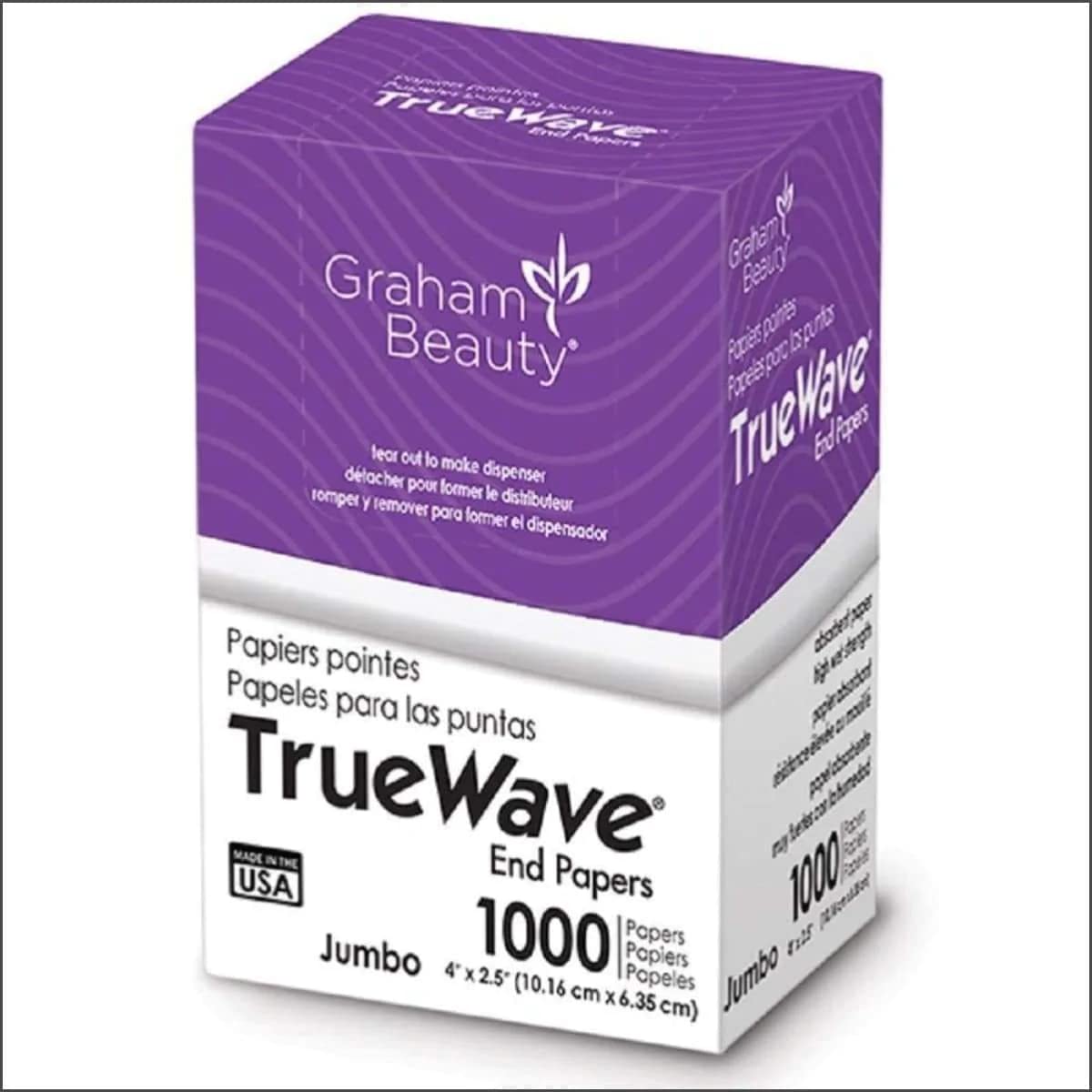 Graham Beauty Salon Truewave Jumbo End Paper 1000 Pack - HC-26067 : Beauty & Personal Care