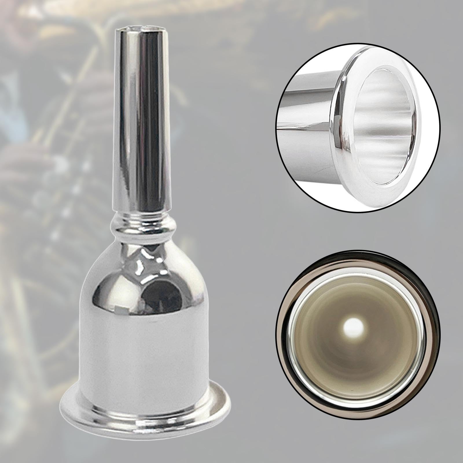 Professionelles Posaunenmundstück aus Messing, versilbert, Tuba Mundstück für Anfänger, Instrumentenzubehör, Tuba für Anfänger