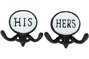 Exclusive Decorative Bathroom Towel Hooks Set for Couples: His and Hers Towel Hooks