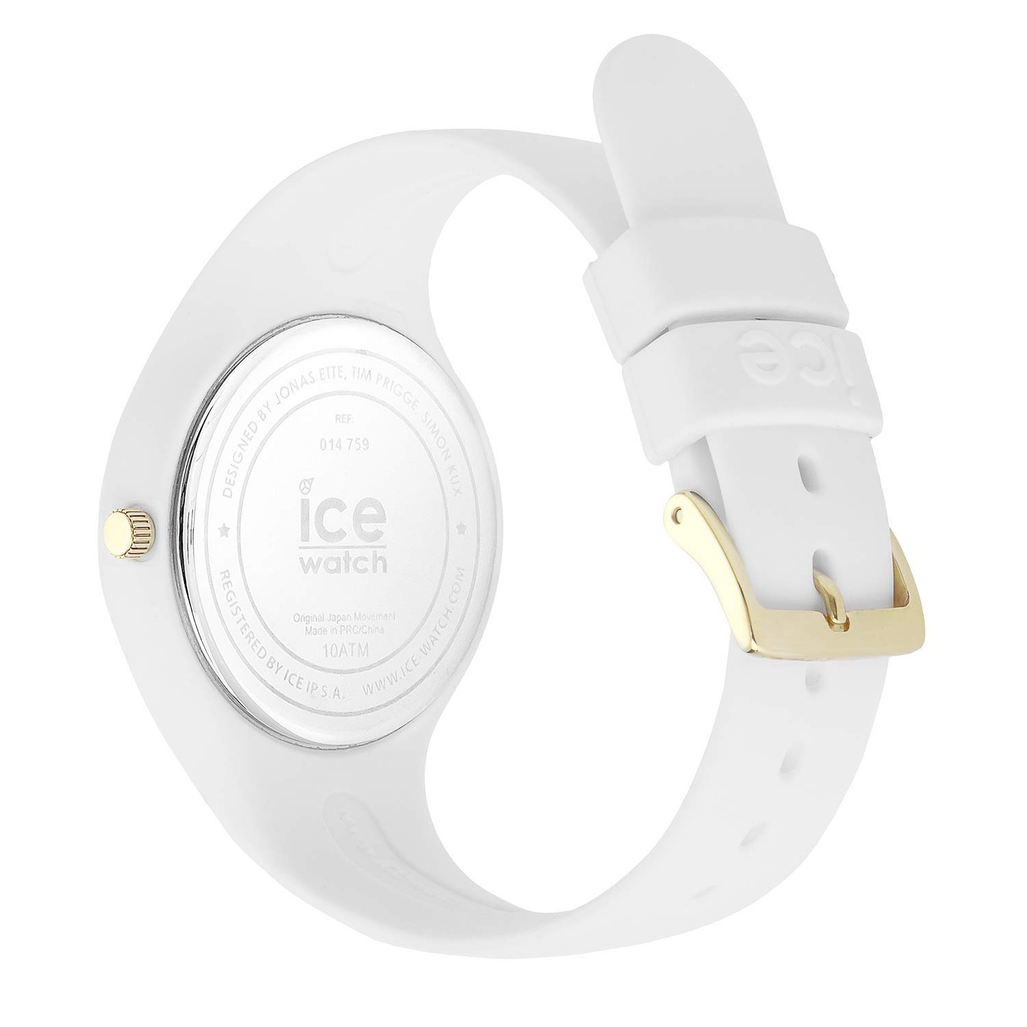Ice-Watch - Ice Glam White Gold Numbers - Montre Blanche pour Femme avec Bracelet en Silicone