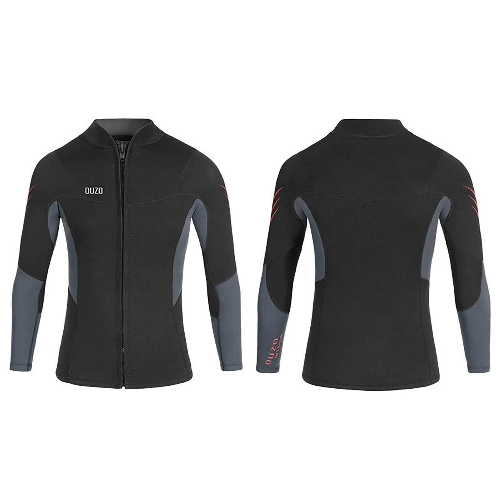 Giacca da Muta Uomo, Neoprene 3 mm con Zip Frontale, Maniche Lunghe, Top Sub per Nuoto, Snorkeling, Immersioni e Kayak