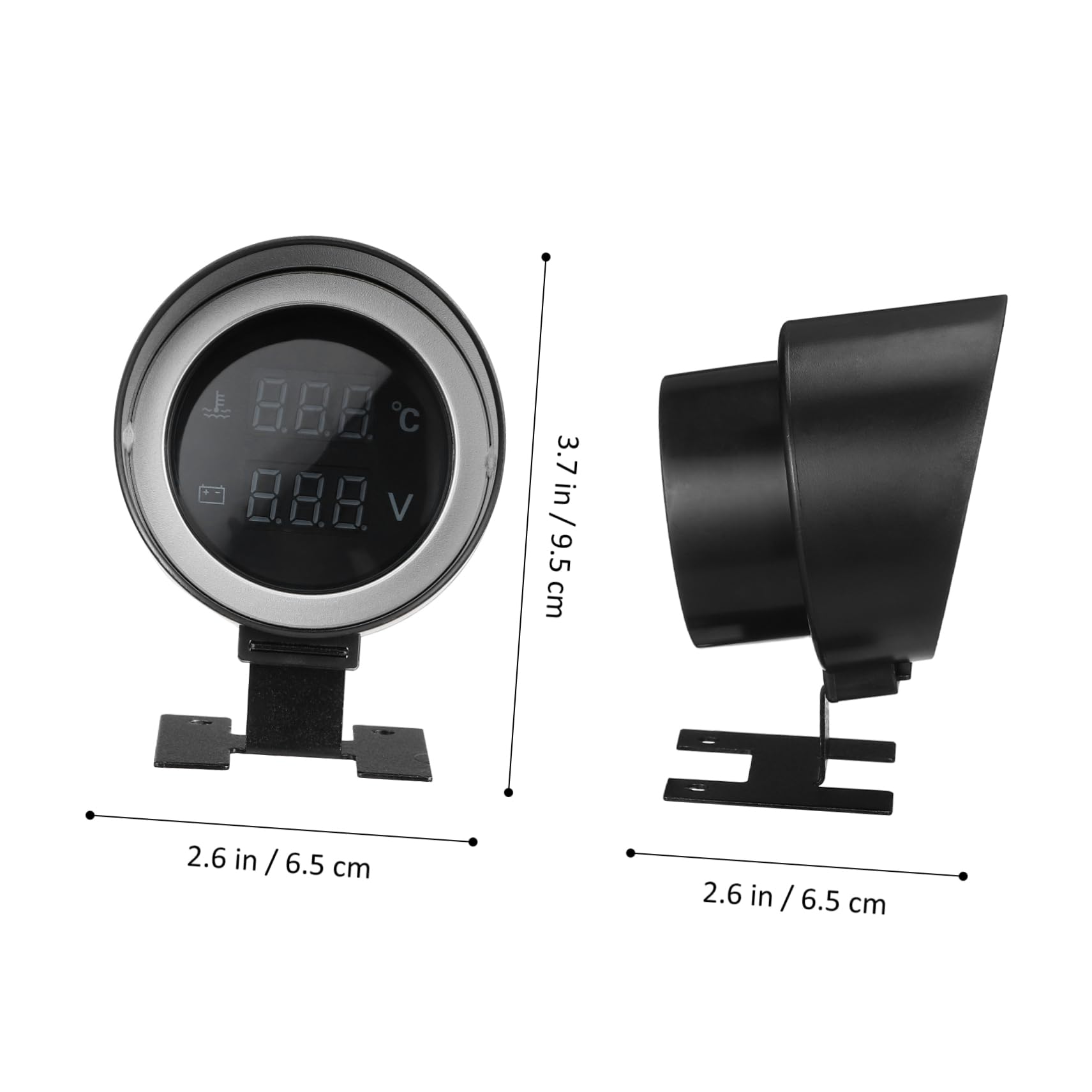 Gatuida Misuratore Temperatura Acqua e Voltmetro Digitale Strumento Compatibile per Auto Camion Display LED Chiaro e Installazione Facile