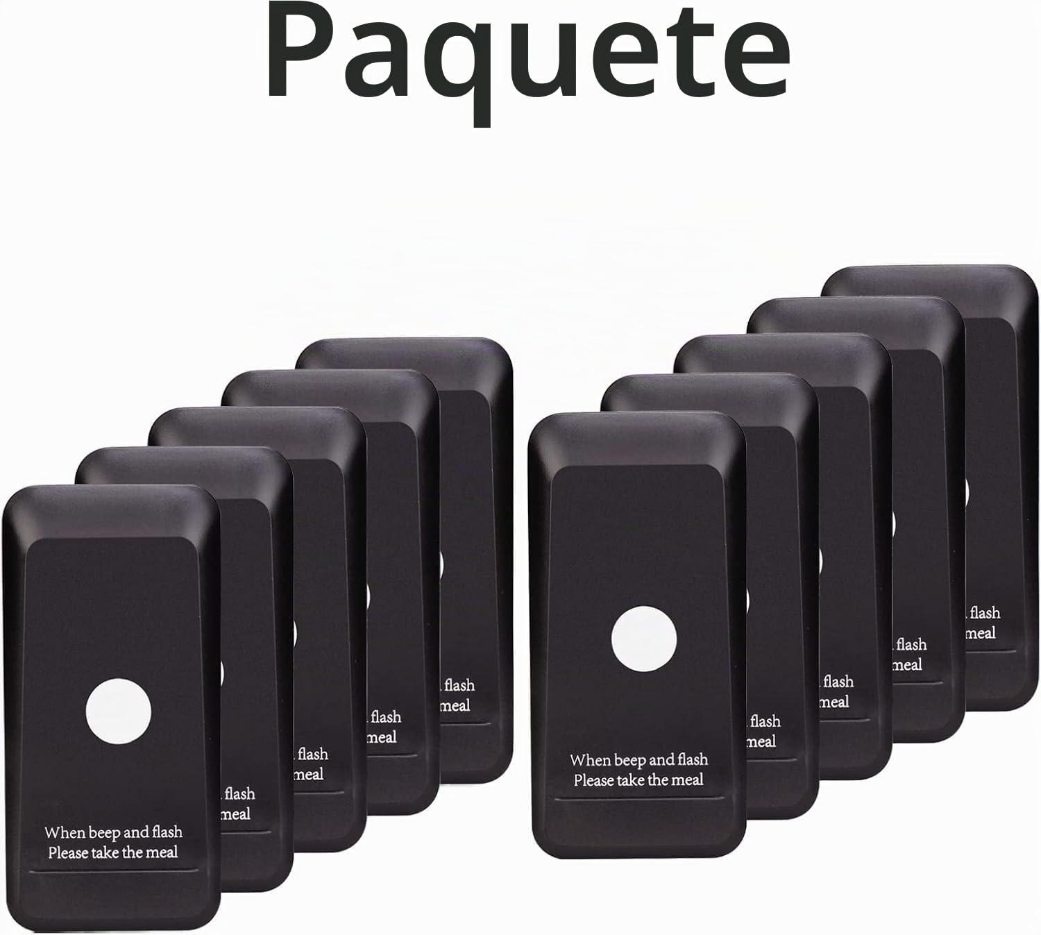 Retekess TD157 Buscapersonas Receptor Compatible con Retekess TD157 Restaurante Buscapersonas Sistema de Llamada Inalámbrico 300mAh 24H 500M Cafetería Pizzería Hotel (Negro, 10 Piezas)