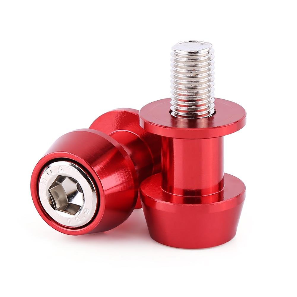 Tornillo Soporte Brazo Oscilante 8/10mm – Bobinas Deslizadoras CNC Aluminio Para Moto (8mm Rojo)