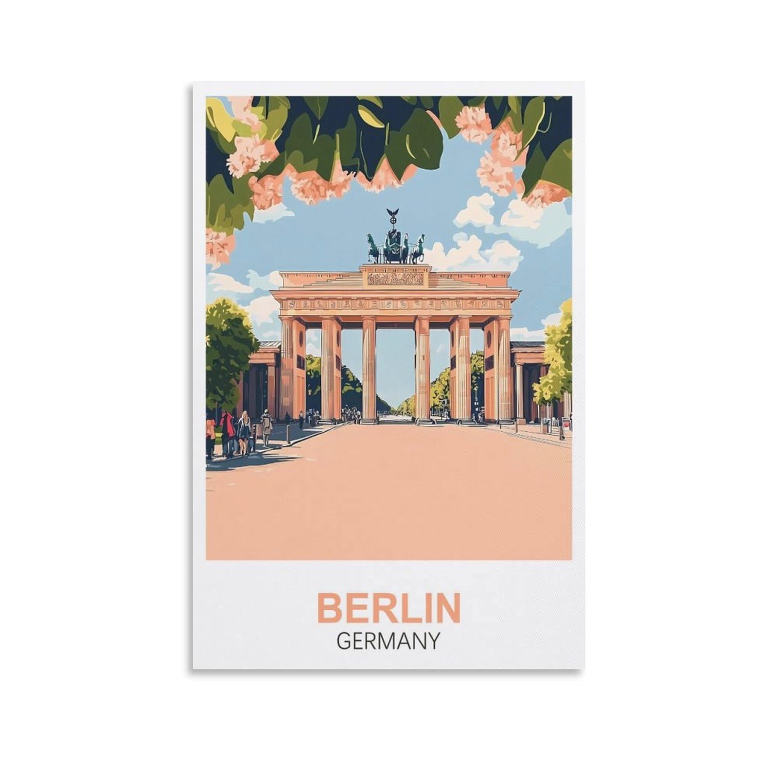 EZMLFA 5D Diamond Painting Kits for Adults,Berlin Germany,DIY Full Round Drill Diamond Dot Gem Art Kits for Adults,Crafts for Decor 40x40cm
