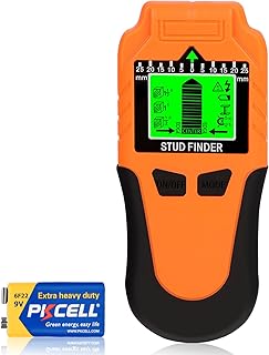 Detector Cables y tuberias 6-en-1 – Detector de Vigas Mejorado con Pantalla LCD y Alarma Sonora, Sensor de Pared Preciso para Madera, Metal y Cables Eléctricos