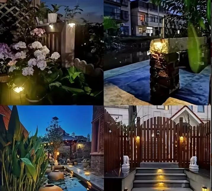 Solar Deck Light with Built-in Light Sensor, Auto On/Off, Warm White, Outdoor Fence and Railing Light (Pack of 4), 3.15 x 1.77 x 1.97 in-image-27