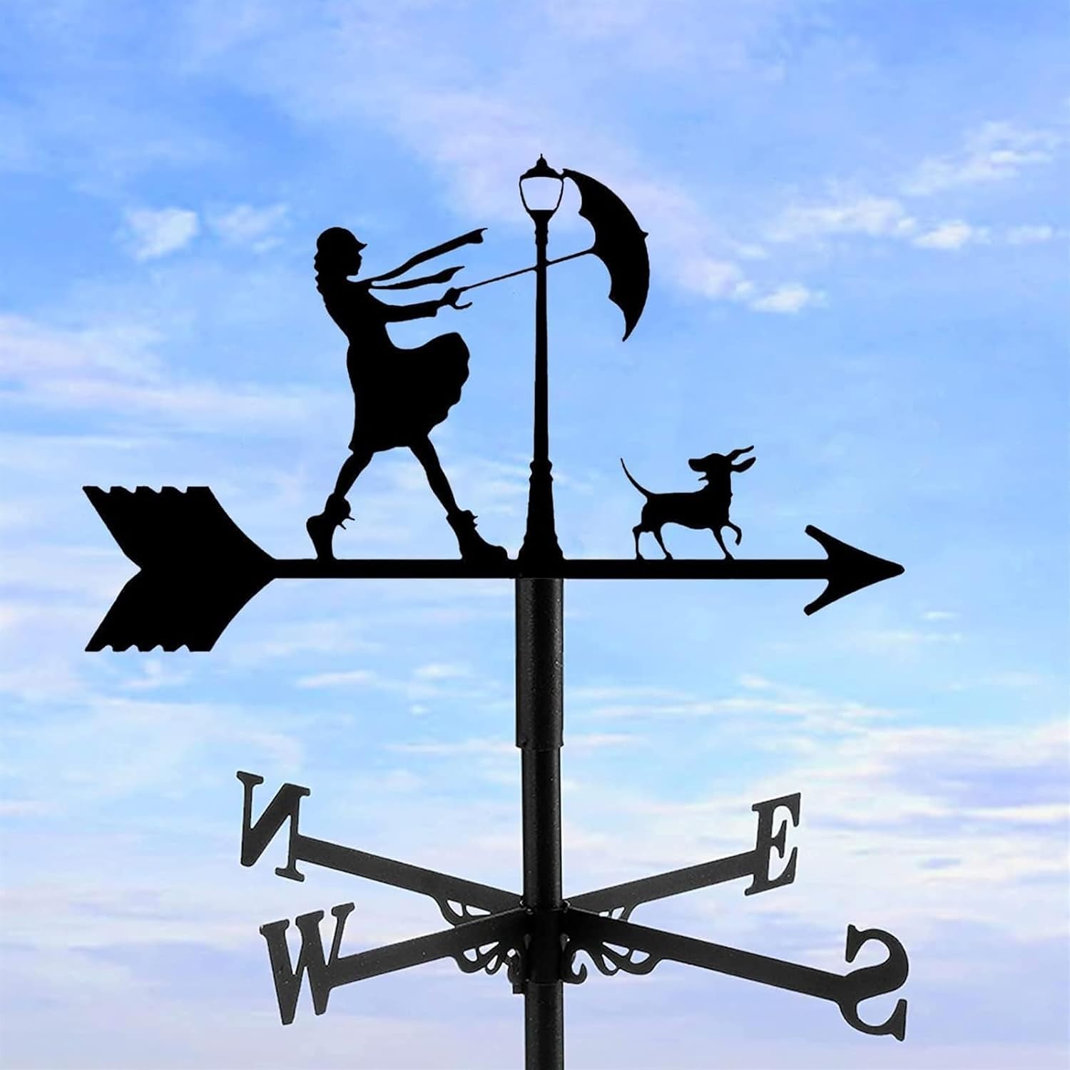 Weathervane Weather Vane for Roof Creative Beauty in The Rain Weather Vanes Wind Direction Indicator for Outdoor Garden Farm Yard Wind Vane