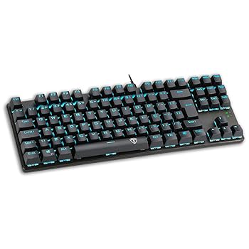 Amazon.com: T-Dagger Bora T-TGK313 電競機械式鍵盤藍色背光藍