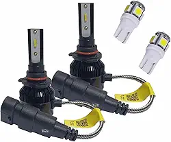 Kit Lâmpada Super Led HB3 9005 / HB4 9006 + T10 Led 6000K - Farol Alto Baixo Auxiliares