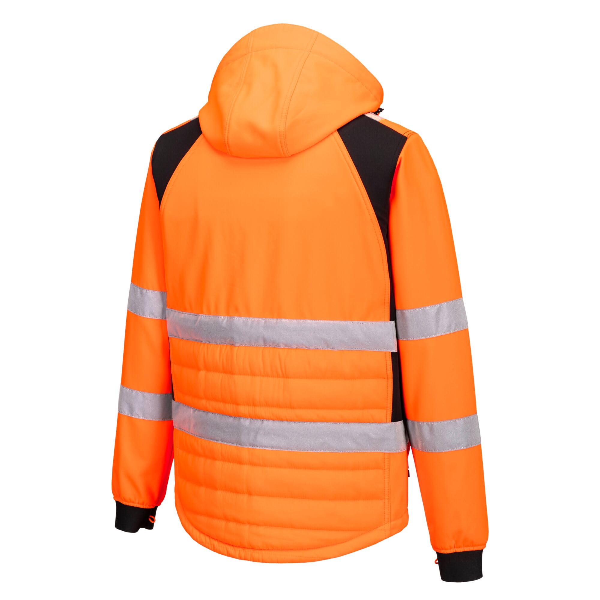 Portwest CD863 WX2 Eco Hi-Vis Hybrid Veste imperméable | Réfléchissant, haute visibilité, coupe-vent, respirant, isolant, capuche