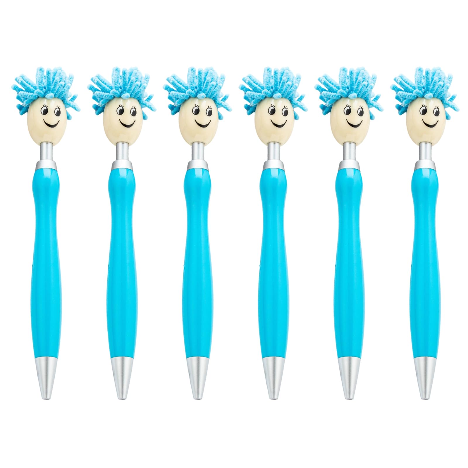 Xjdzineq 6pcs Signing Pen Retractable Ballpoint Writing Black Inks Mop Head School Supplies for Student