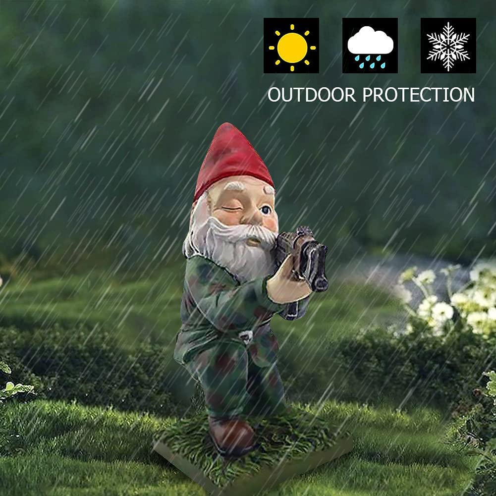 Gartenwichtel Figuren Aus Harz - Wetterfeste Gartendeko In Lila