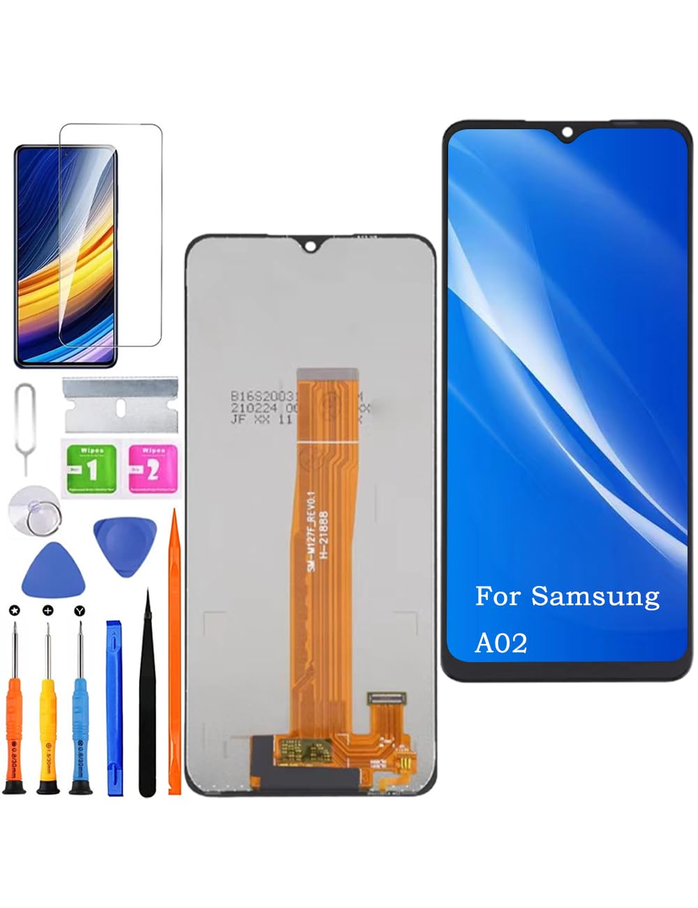 Remplacement d'écran pour Samsung Galaxy A02 A022F A022F/DS A022M A022M/DS A022G A022G/DS LCD Affichage Tactile Numériseur Assemblage + Outils