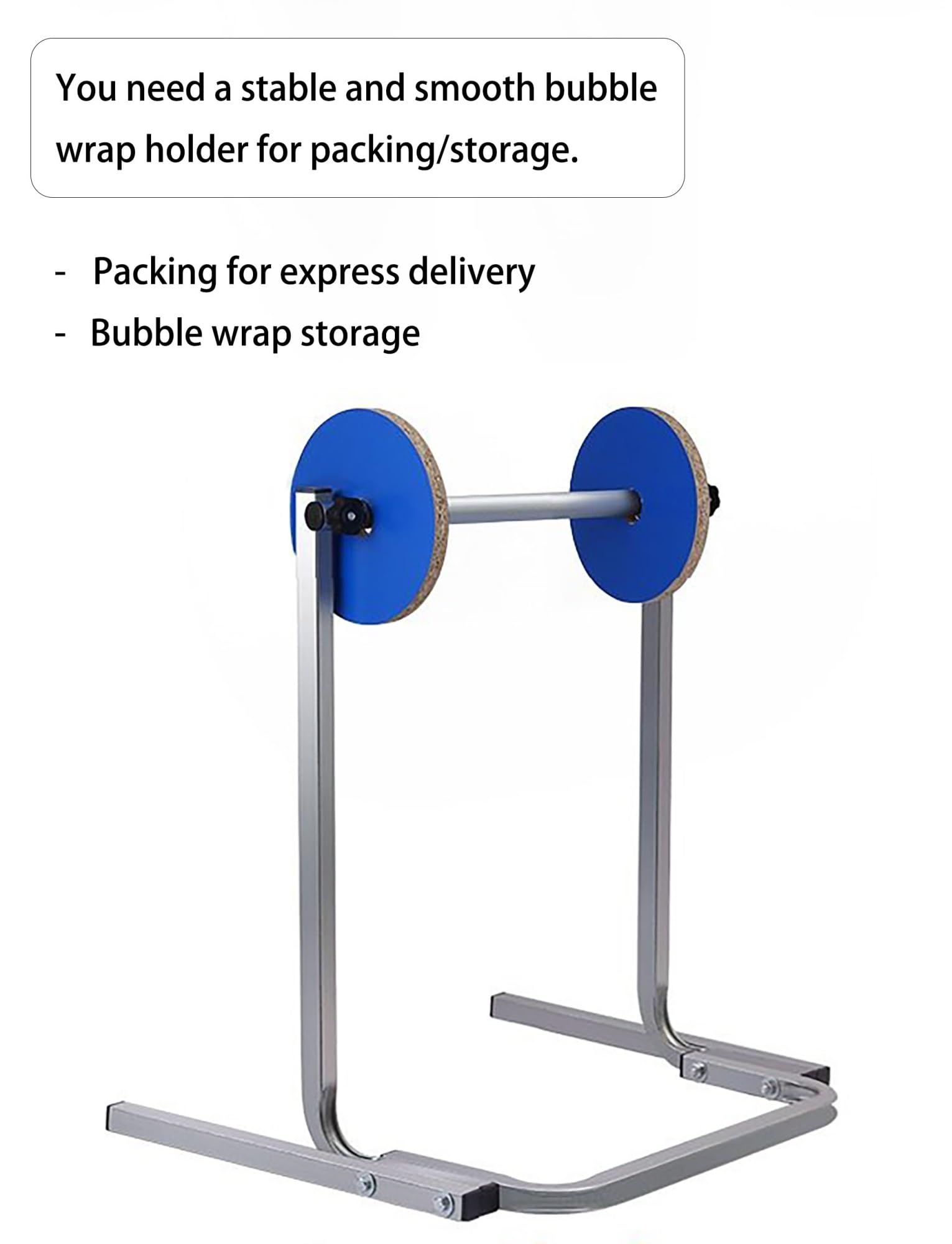 Distributeur industriel de rouleaux de papier bulle – Support debout en acier galvanisé lourd for entrepôt et station d'emballage(H: 64cm Width: 60cm)