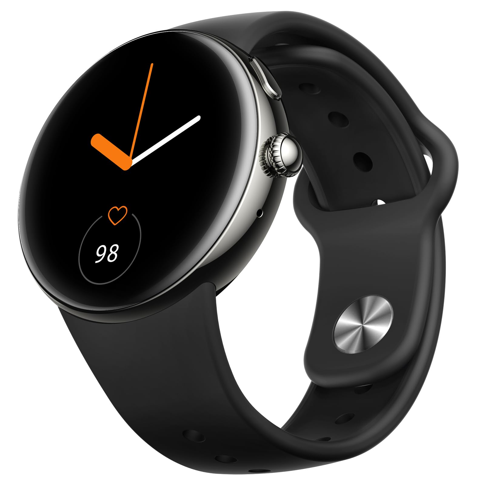 Parsonver AMOLED Smart Watch for Men Women, Always-On Display Fitness Tracker, Answer/Make Calls, 2 Quick-Release Bands, Heart Rate Sleep Monitor, 120+ Sports Modes Pedometer for Android iPhone, Black