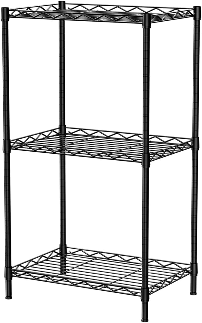 SEMHOR 3Tier Small Wire Rack Shelving, Shelves for Storage Height Adjustable Wire