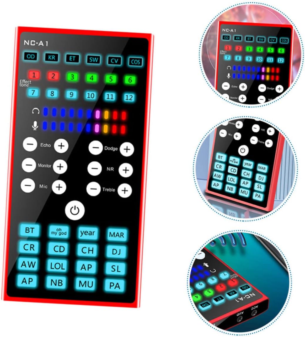 OKUMEYR モバイル対応耐久メタル製サウンドカード ライブ配信用簡単操作エンタメミキサー ストリーマー向け多機能音声機器