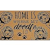 Ayatow Outdoor Door Mats for Outside Entry, Home is Where My Doodle is Holiday Doormats for Outdoor Entrance Funny Home 30' X 18' Size, Welcome Floor Mat Indoor Non Slip with Rubber Backing