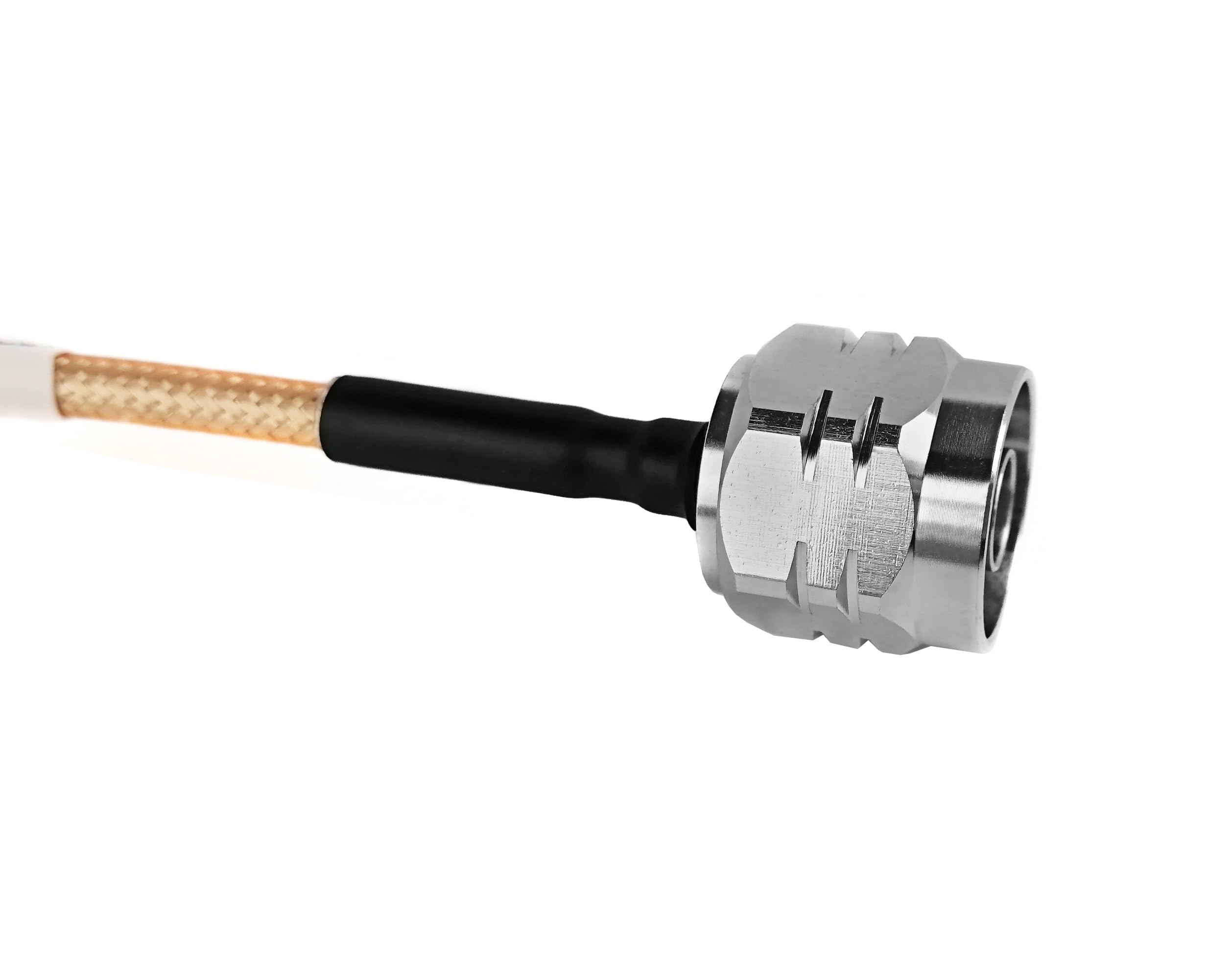 Kabel koncentryczny RG142 o niskiej stracie do wzmacniaczy sygnału komórkowego i systemów antenowych – 50 omów, średnica 4,95 mm,(1ft)