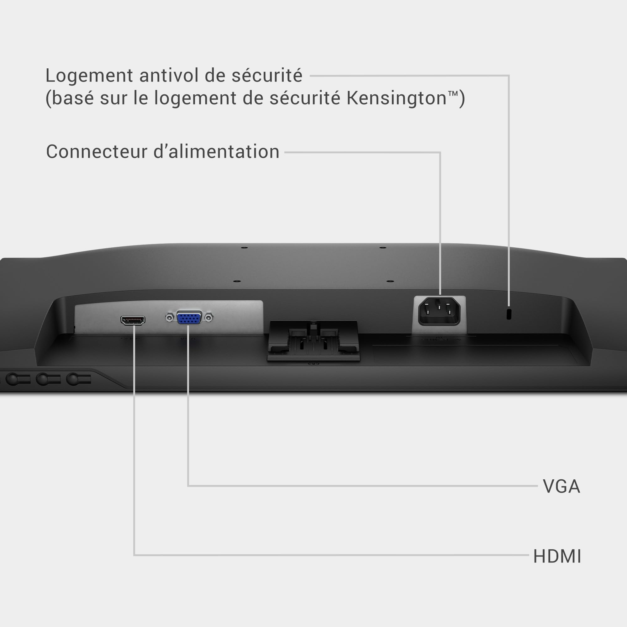 Dell 22 Écran PC - SE2225HM, Full HD (1920x1080), 100Hz, VA, 5ms, VESA (100x100mm), HDMI, VGA, Garantie 3 Ans, Noir