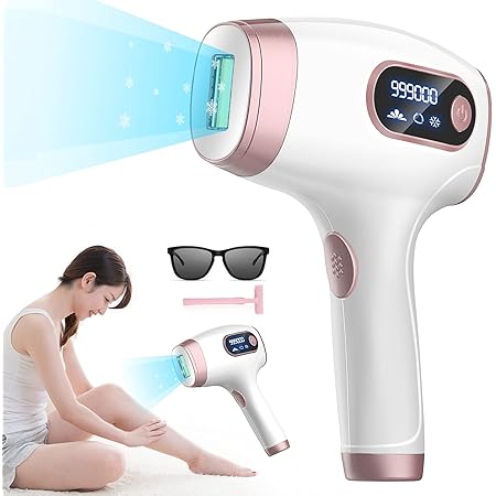 Amazon 冷却脱毛 永久脱毛 脱毛器 ムダ毛処理 家庭用脱毛器 99万回フラッシュ 連続モード ５段階調節 Vio対応 メンズ髭 レディース腕 脇 足 顔 美容器具 日本語説明書 Aollaa 脱毛器 通販