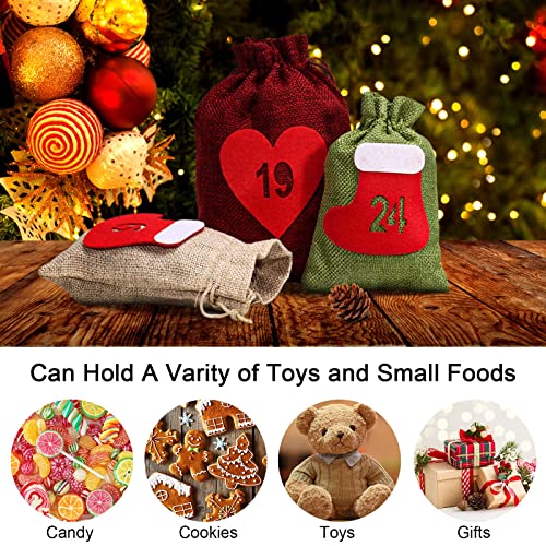 24-Calendario-dell-Avvento-da-Riempire-13x18cm8-10x14cm16-DAWINSIE-Sacchetti-per-Calendario-Avvento-per-Uomini-e-Donne-Bambini-fai-da-te-con-24-Mollette-in-Legno-e-1-24-Adesivi-in-Feltro