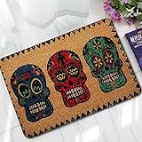 Retro Felpudo en diseño de calavera, que se su espacio de vida embellecen, introduzca su casa buena ambiente familiar