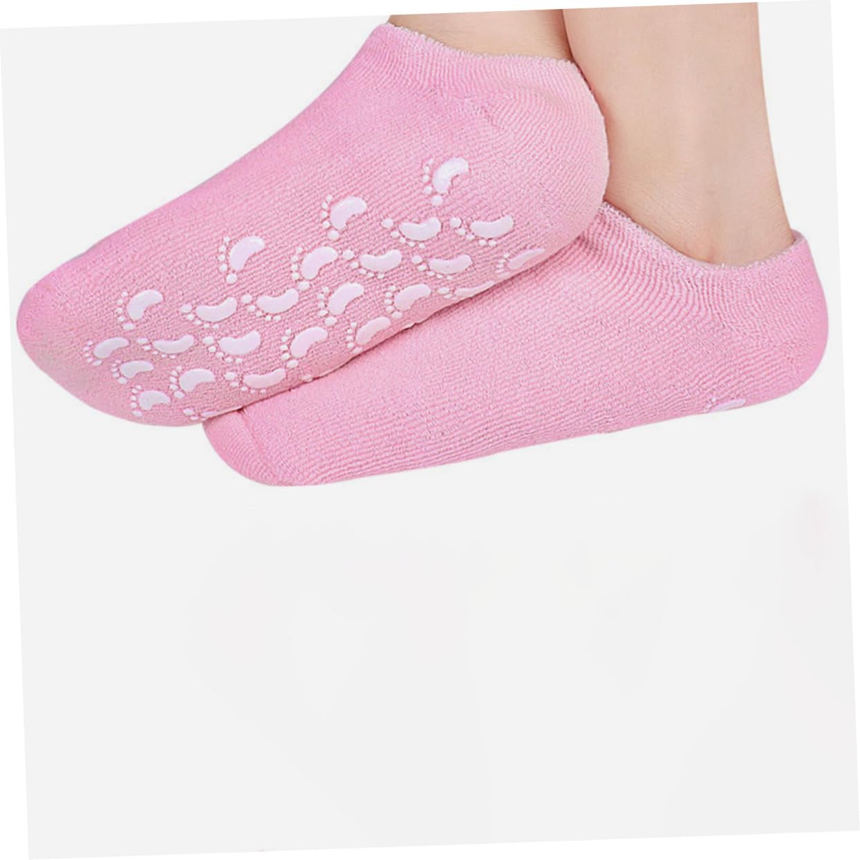 Calzini Idratanti Spa per Piedi 3 Paia Cotone Antiscivolo | Riutilizzabili, Protezione Dalla Secchezza e Ruvidità, Uso Casa e Beauty Salon