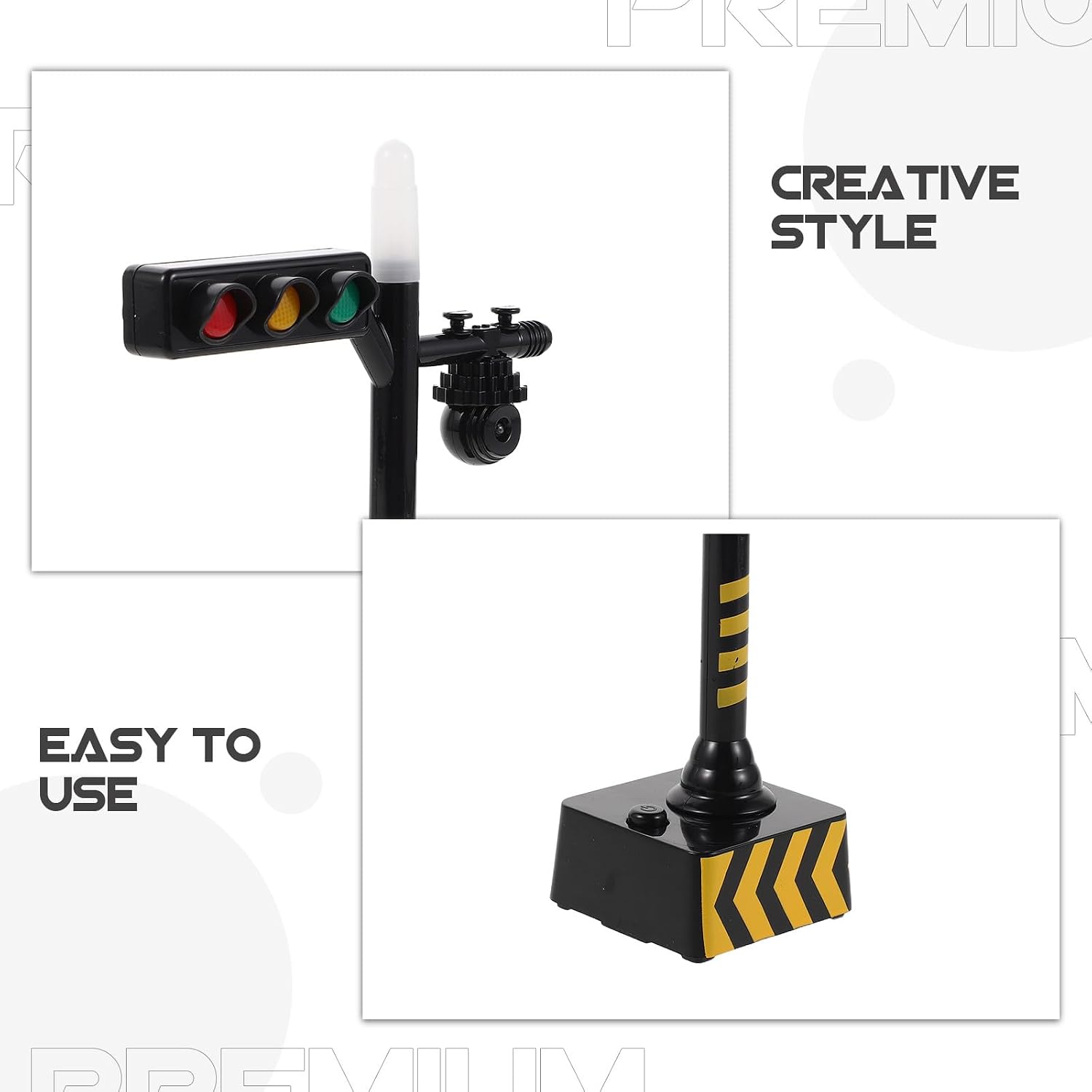 VOSAREA Traffic Light Model for Kids, Simulated Traffic Signal Light with Sound and Flash Effects, Educational Model for Home and Preschool Classroom Use image 4