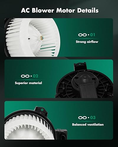 Vista 73 de SCITOO 700188 Reemplazo del motor del ventilador HVAC con jaula de ventilador para Toyota Tacoma 2005-2015, reemplazo OE - 87103-04043, 87103-04044