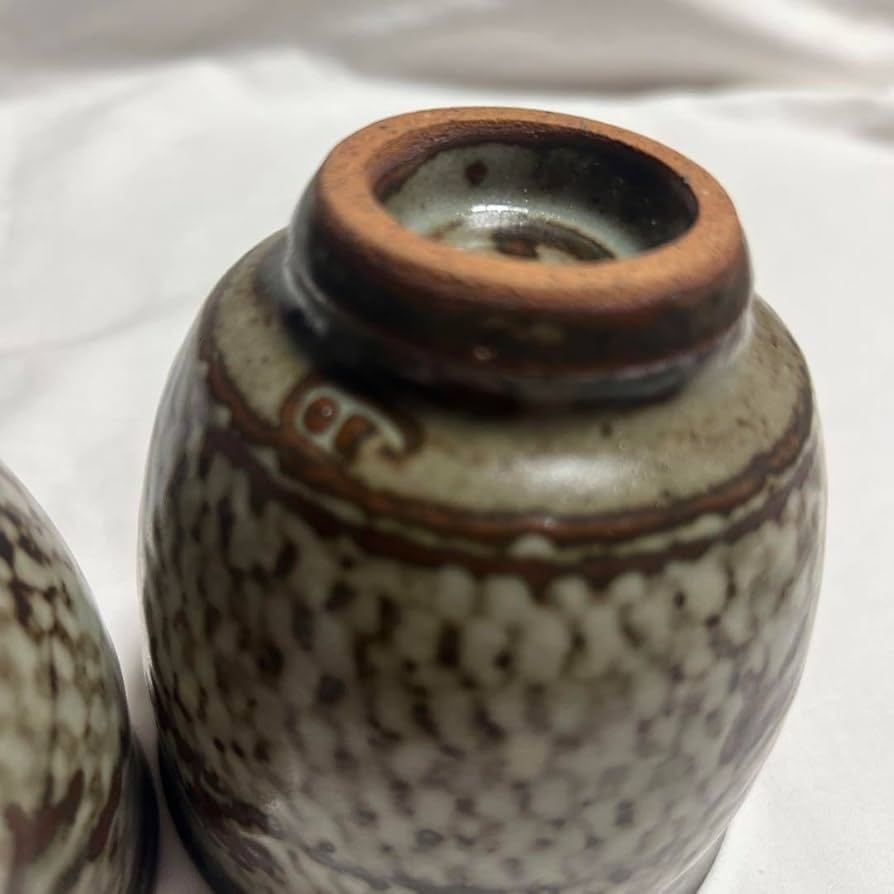 Amazon | 人間国宝 島岡達三さん 象嵌 湯呑 益子焼 | ノー