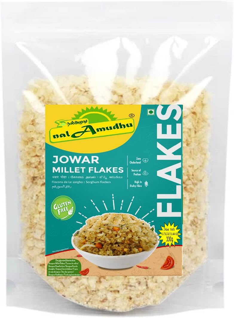 nalAmudhu Sorghum Millet Flakes | Jowar Poha| Nattu Solam Aval -330g…