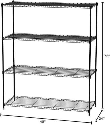 Miniatura 3 de Safco Products 5294BL - Estantería de alambre industrial, Organzie Home, oficina, aulas, garajes y más 48 pulgadas de ancho x 24 pulgadas de
