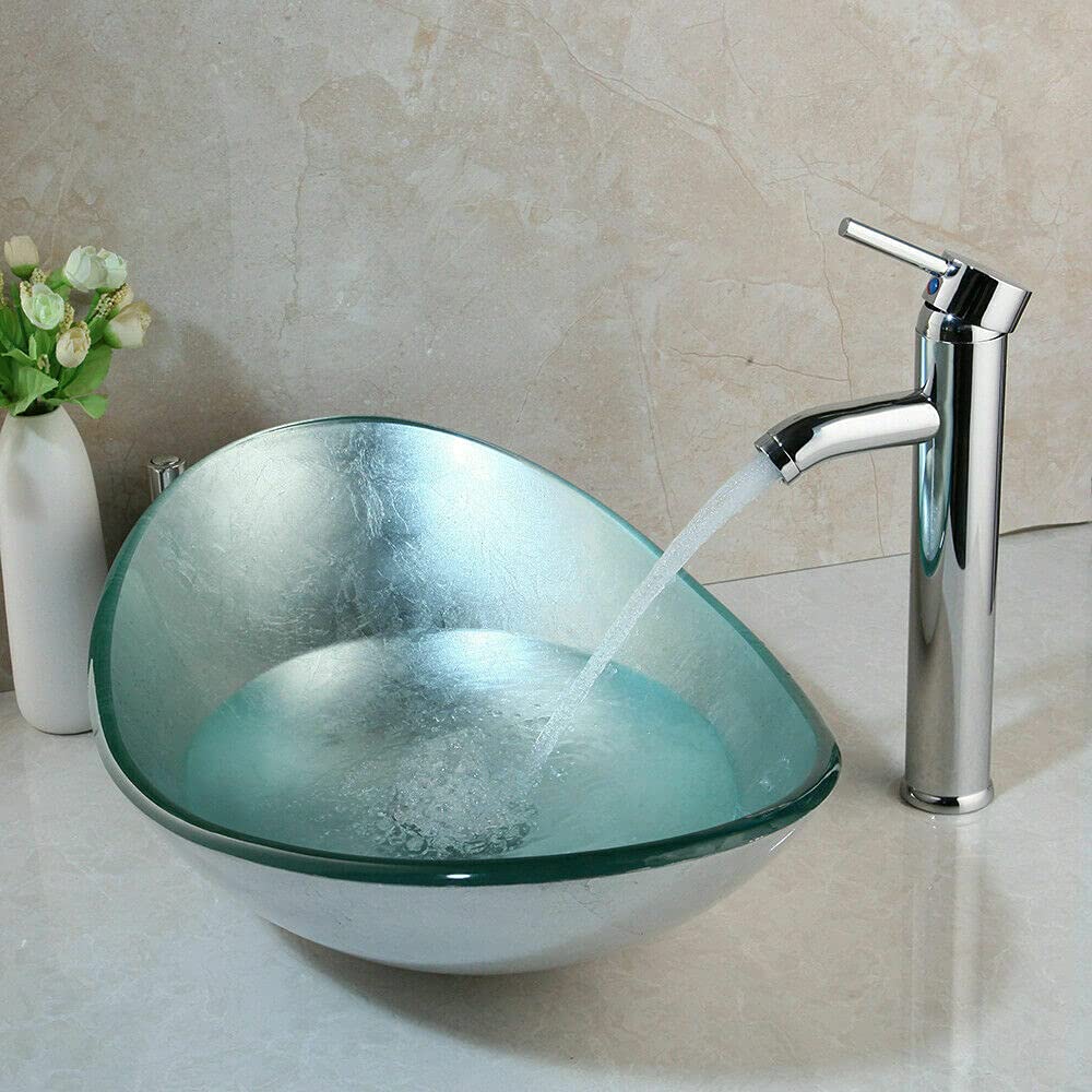 Lavabo évier de salle de bain en verre pour créer une ambiance spa relaxante