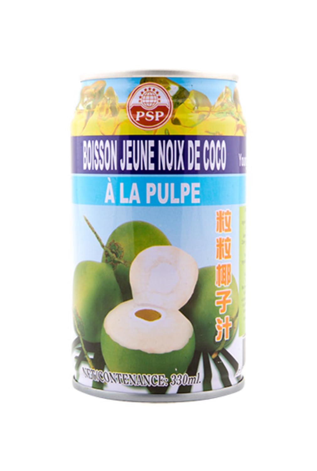 Jus de Coco avec Pulpe 300ml et 500ml/Canette - Offres de 12, 24 et 48 Canettes - Livraison Gratuite France (24 canettes, Canette 300ml)