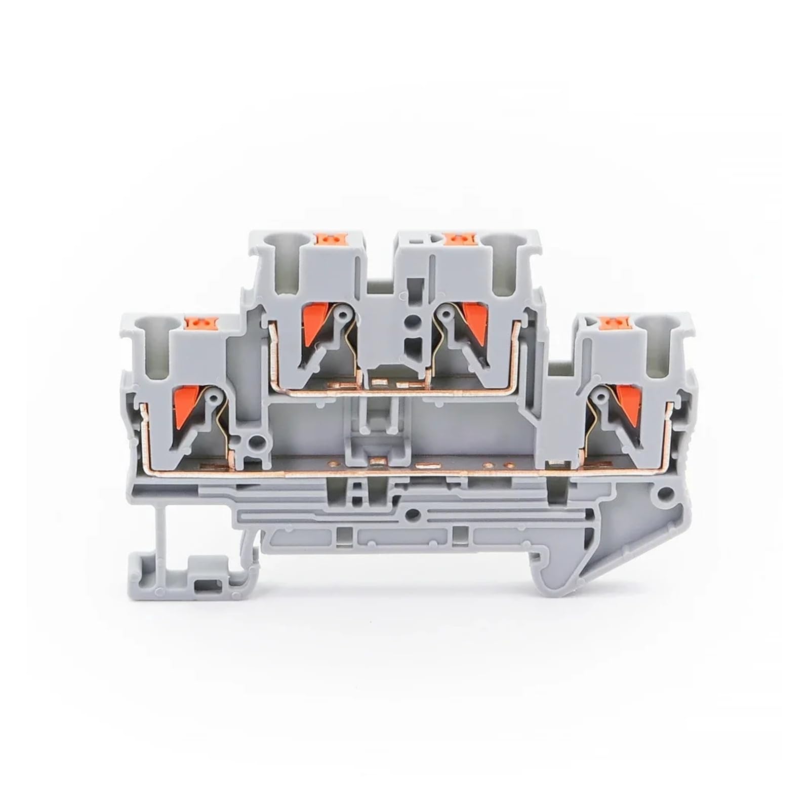 Bornier à rail DIN PTTB-2.5 sans vis pour câblage rapide double couche - 4