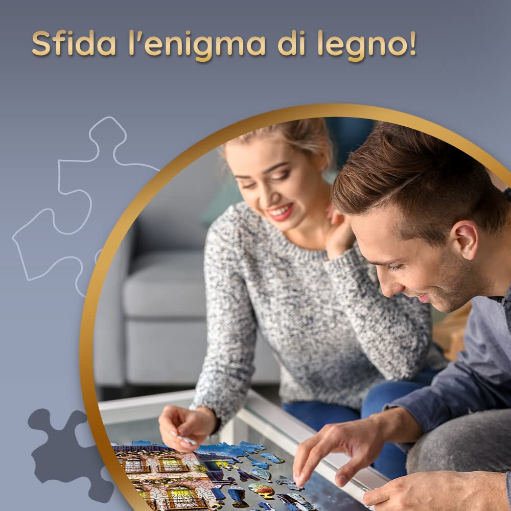 Trefl WoodCraft, Puzzle in legno, gatti selvatici nella giungla - 500 + 1 elementi, artigianato ligneo, forme irregolari, 50 figure di animali, moderno puzzle premium, fai da te