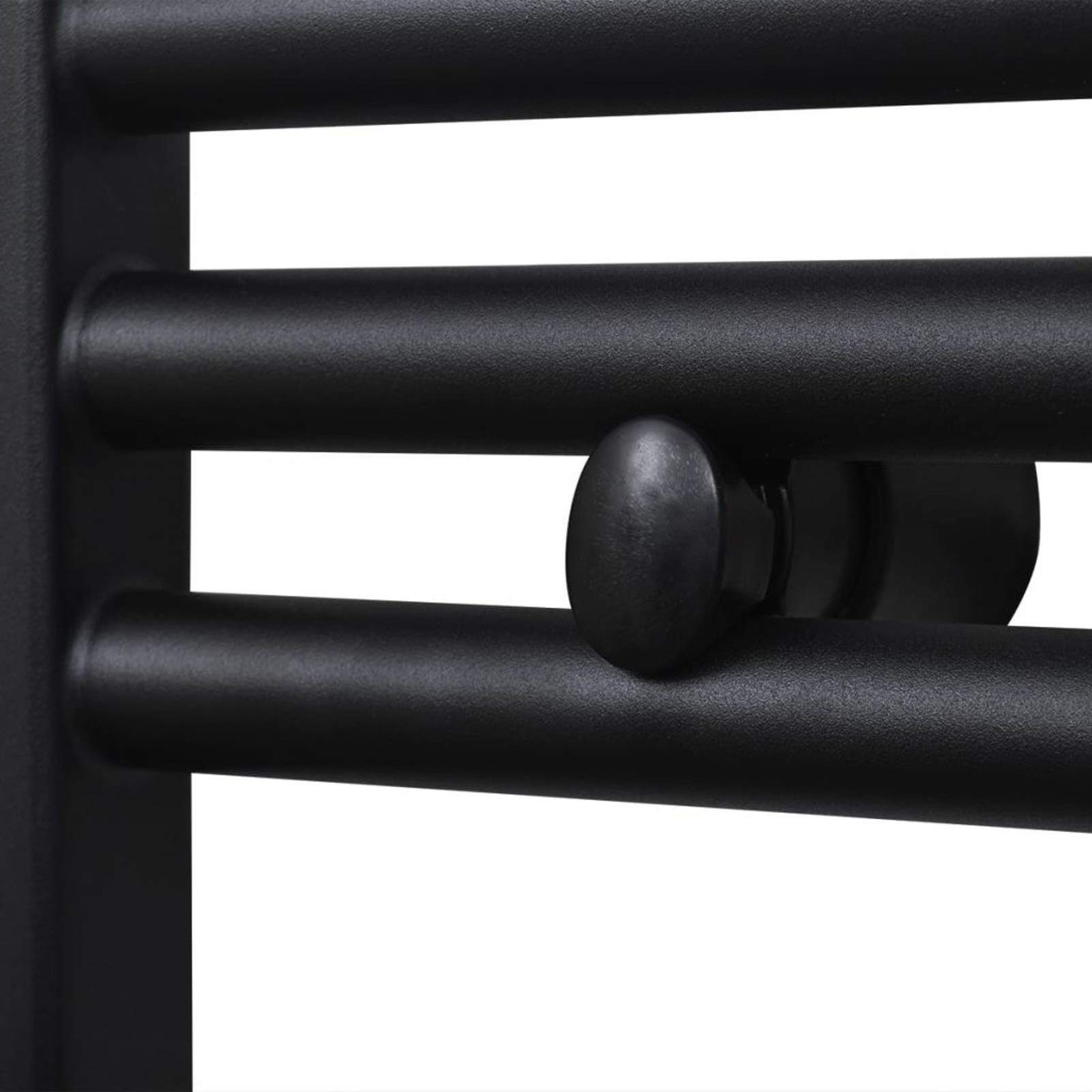 Radiador toallero de baño Curvo, Towel Warmer, Toallero para Baños, Toallero Secador, Negro 480 x 480 mm