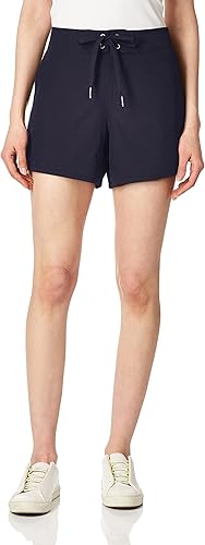 Nautica Pantalón corto estándar sólido de 4 12" Core Stretch para mujer con cordón ajustable en la cintura
