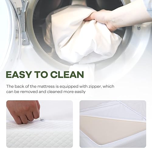 Miniatura 3 de NChanmar Colchón de espuma viscoelástica de gel Queen de 5 pulgadas para aliviar la presión, espuma de gel refrescante, certificado CertiPUR-US,