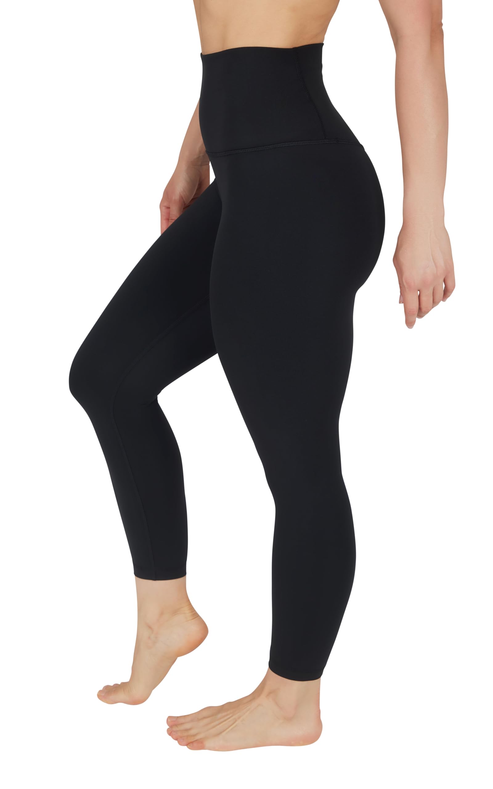 90 Degree By Reflex Womens High Waist Squat Proof Ankle Length Leggings, Classic Black, XS