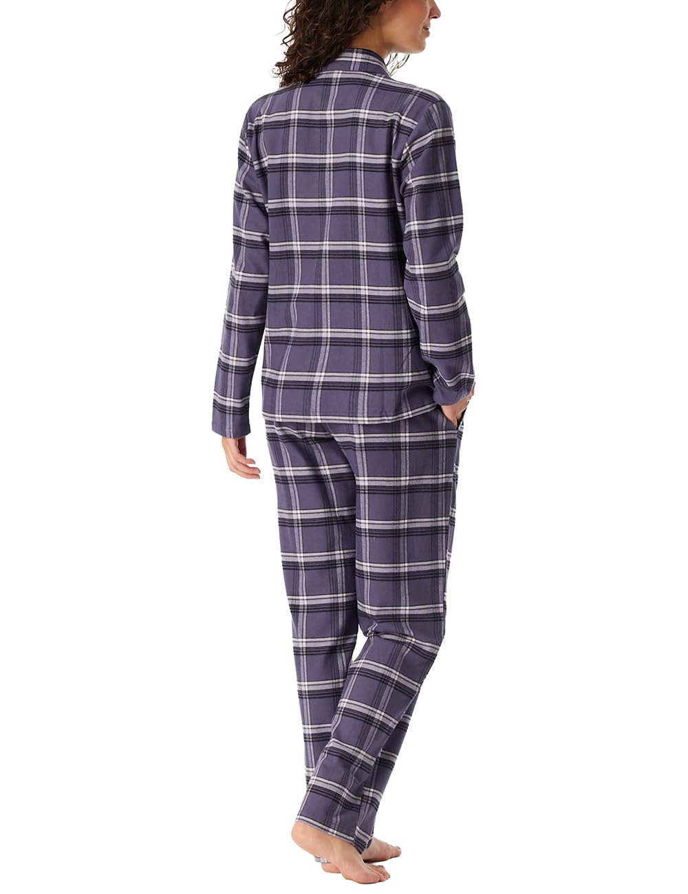 Schiesser Damen Schlafanzug Lang Webflanell - Selected Premium Warming Set di Pigiama Donna